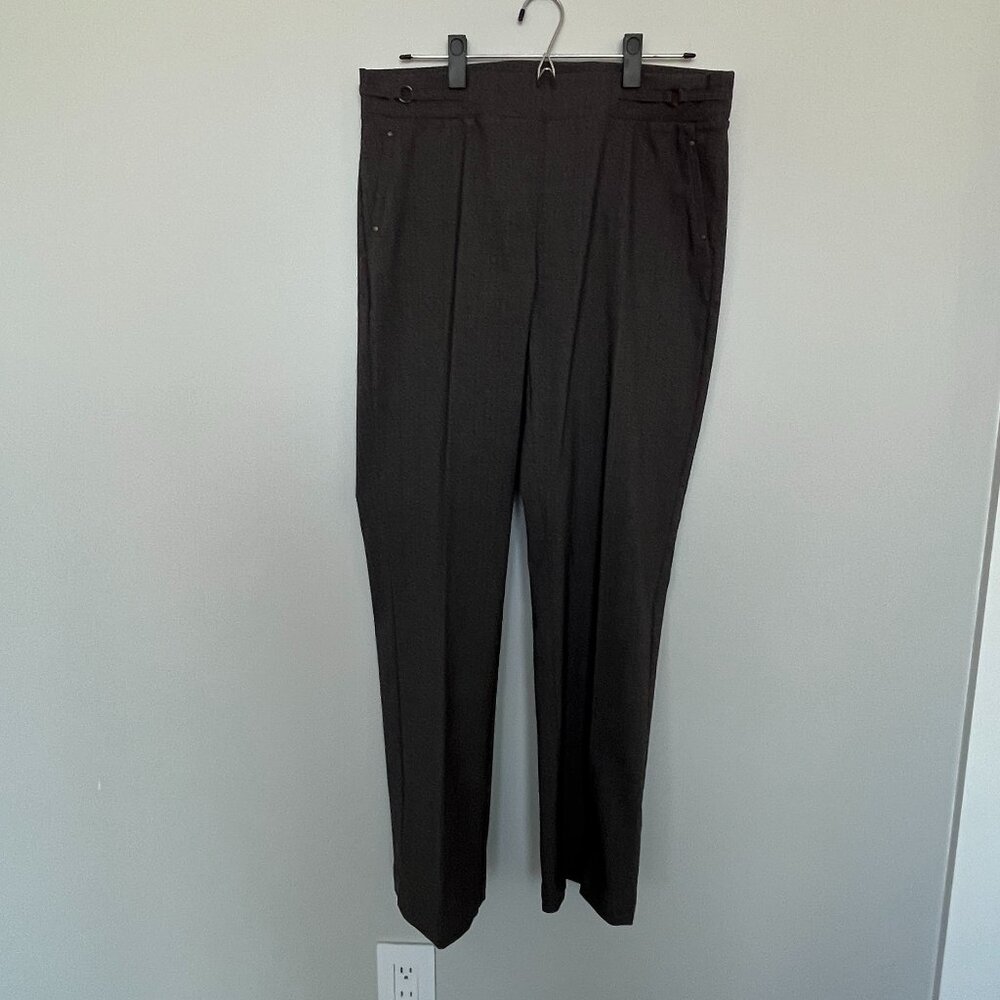 89th & Madison Gray Glen Plaid Trousers L